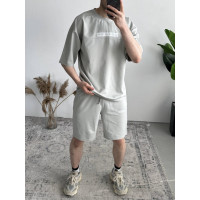 Літній oversize костюм з надписом