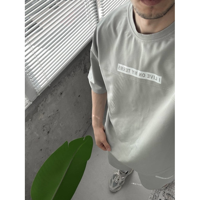Літній oversize костюм з надписом