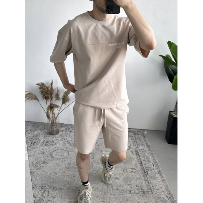 Літній oversize костюм з надписом