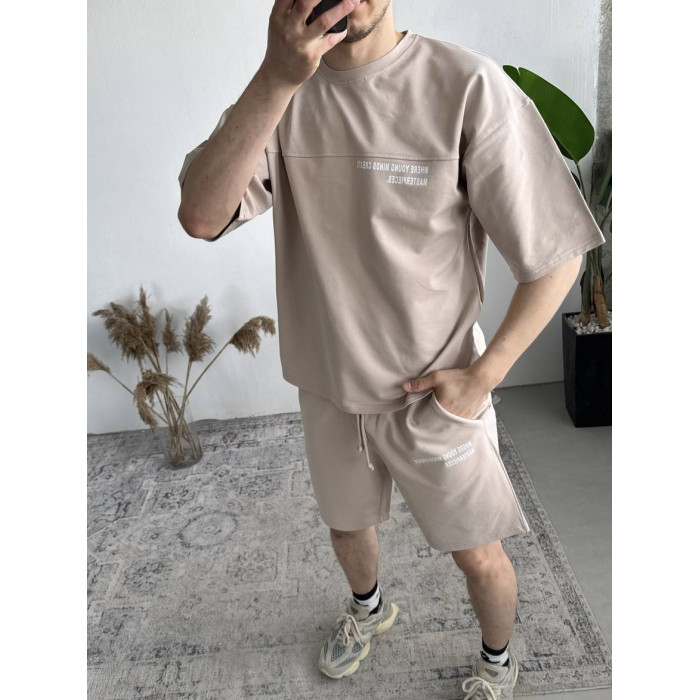 Літній oversize костюм з надписом