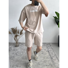 Літній oversize костюм з надписом
