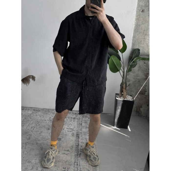 Oversize костюм з вивареної тканини