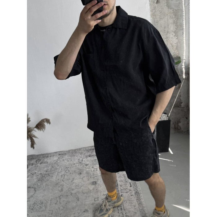 Oversize костюм з вивареної тканини