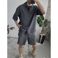 Oversize костюм з вивареної тканини