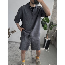 Oversize костюм з вивареної тканини