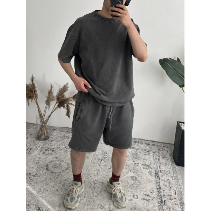 Oversize костюм з вивареної тканини