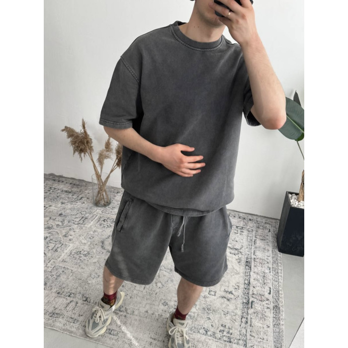 Oversize костюм з вивареної тканини