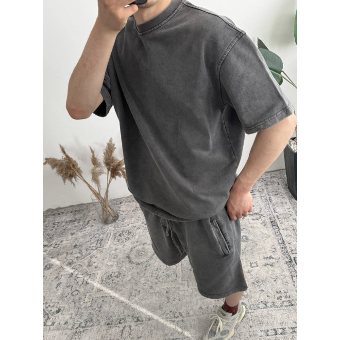 Oversize костюм з вивареної тканини