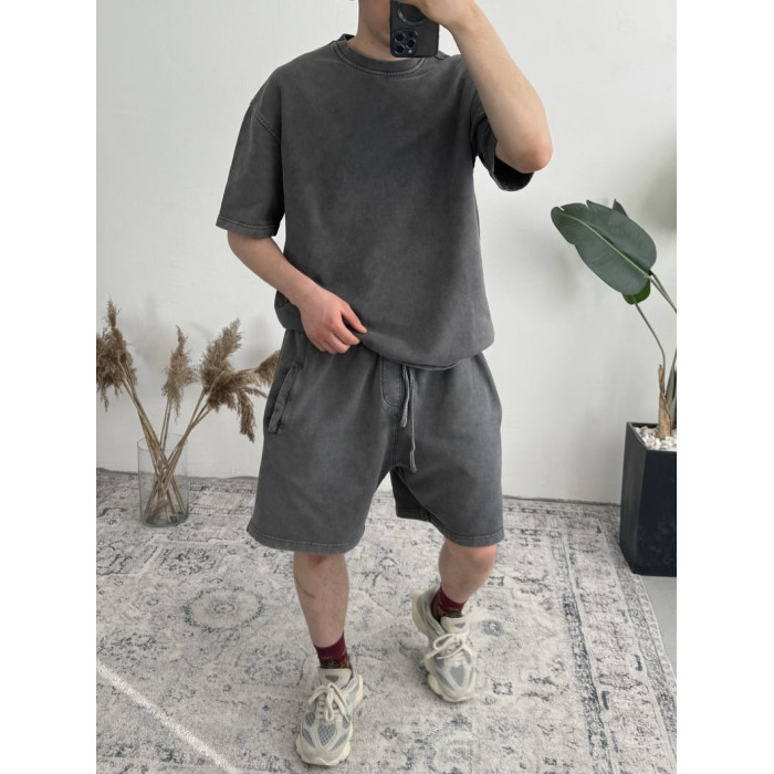 Oversize костюм з вивареної тканини