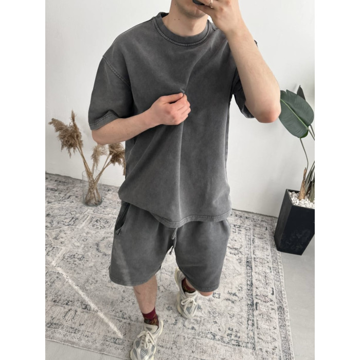 Oversize костюм з вивареної тканини