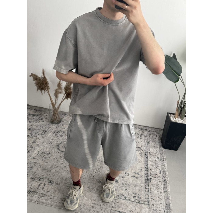 Oversize костюм з вивареної тканини