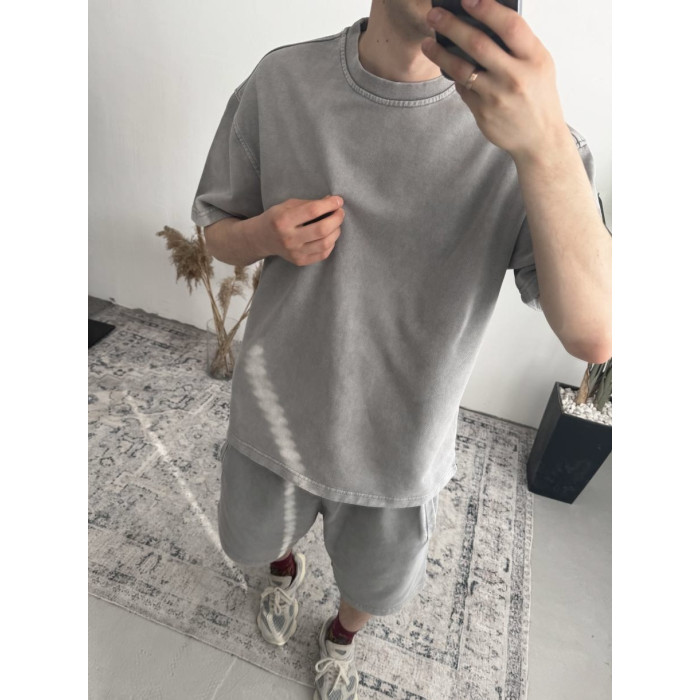 Oversize костюм з вивареної тканини