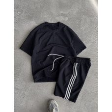 Oversize костюм з акцентними смужками