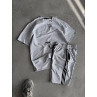 Oversize костюм з акцентними смужками
