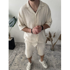 Oversize костюм з фактурної тканини