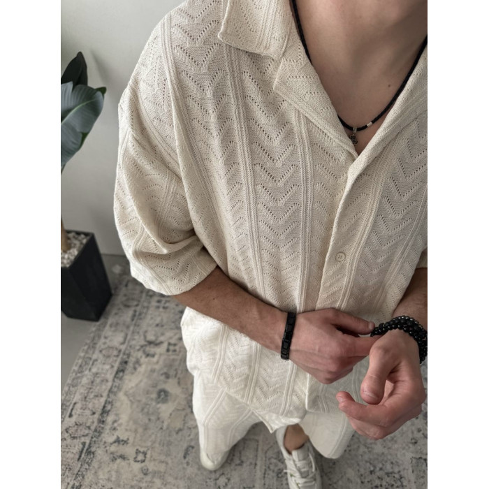 Oversize костюм з фактурної тканини