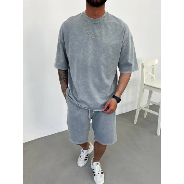 Oversize костюм з вивареної тканини