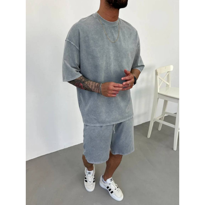 Oversize костюм з вивареної тканини