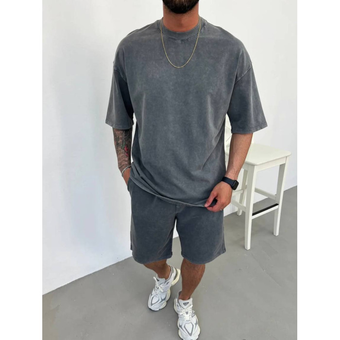 Oversize костюм з вивареної тканини