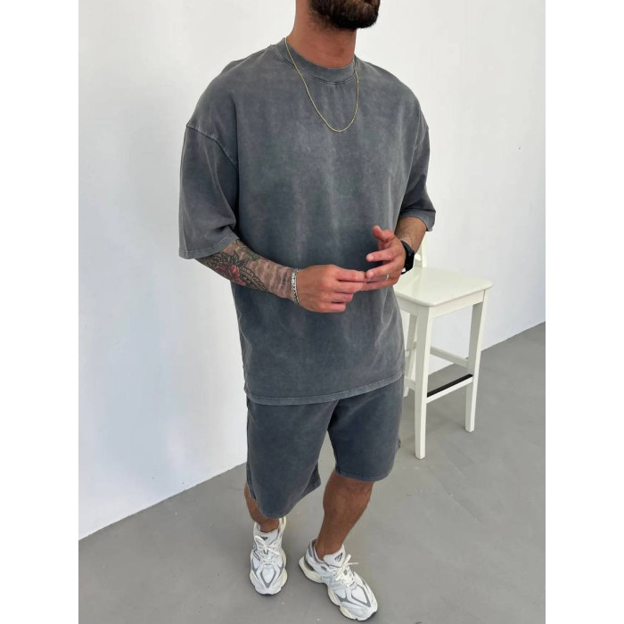Oversize костюм з вивареної тканини