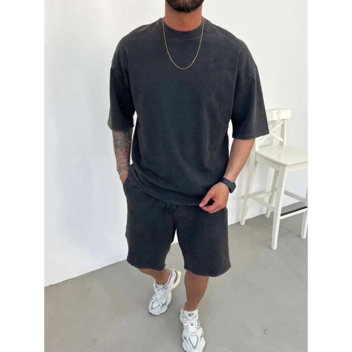 Oversize костюм з вивареної тканини