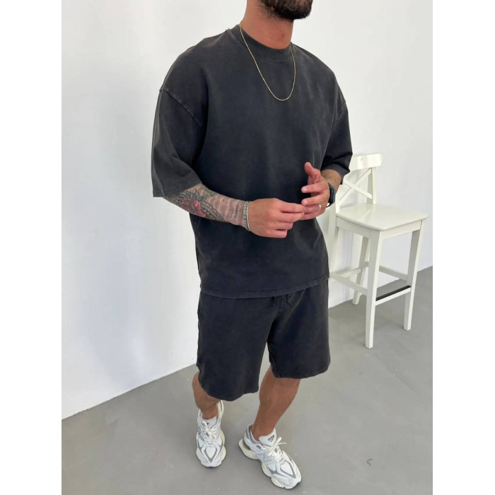 Oversize костюм з вивареної тканини