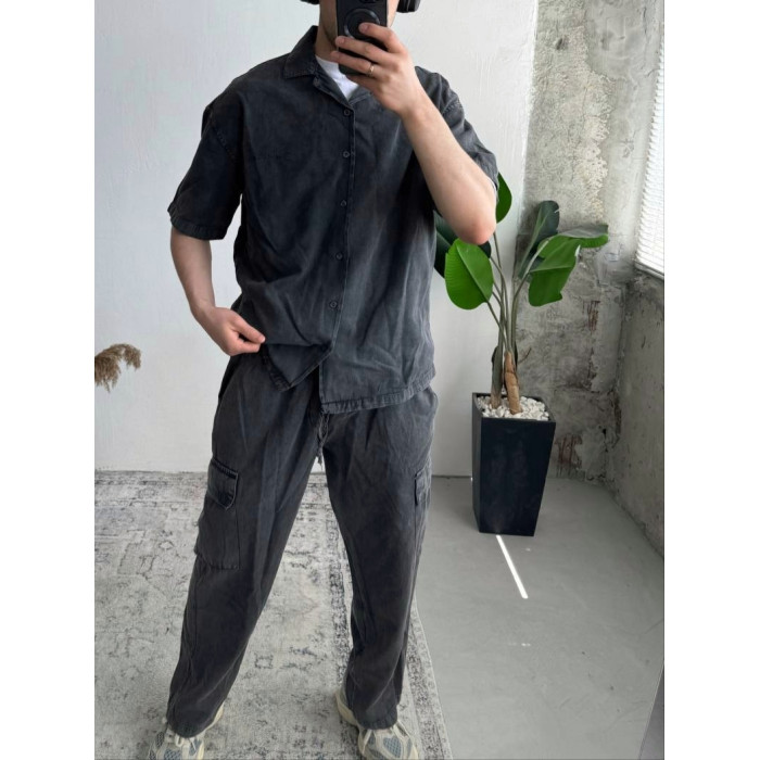 Літній oversize костюм сорочка+штани