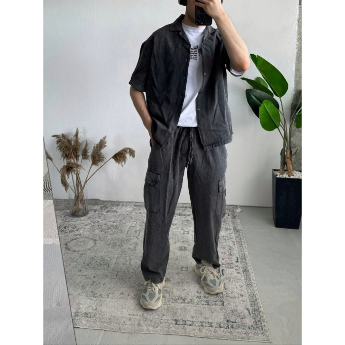 Літній oversize костюм сорочка+штани