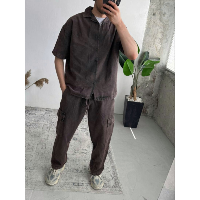 Літній oversize костюм сорочка+штани