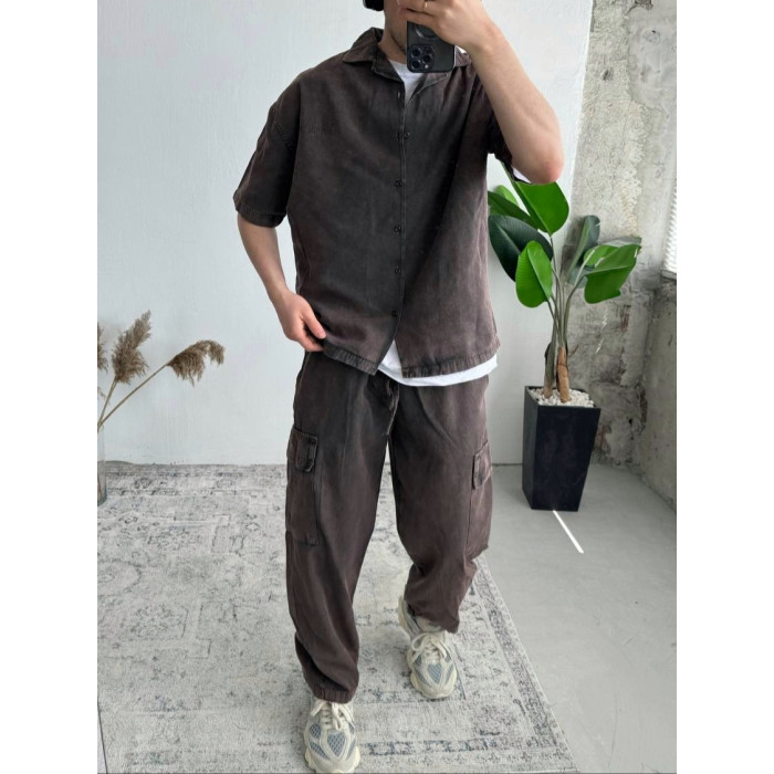 Літній oversize костюм сорочка+штани