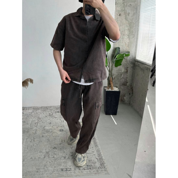 Літній oversize костюм сорочка+штани
