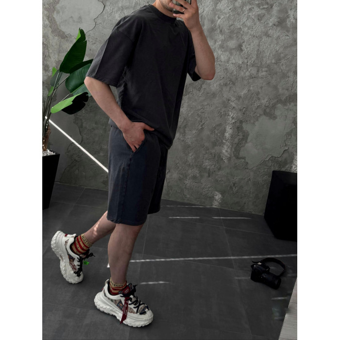 Oversize костюм з вивареної тканини
