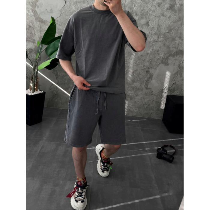 Oversize костюм з вивареної тканини