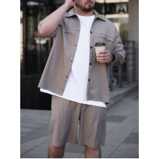 Літній oversize костюм у смужку