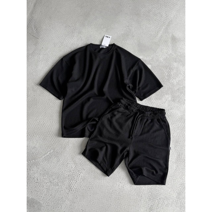 Літній oversize костюм у рубчик