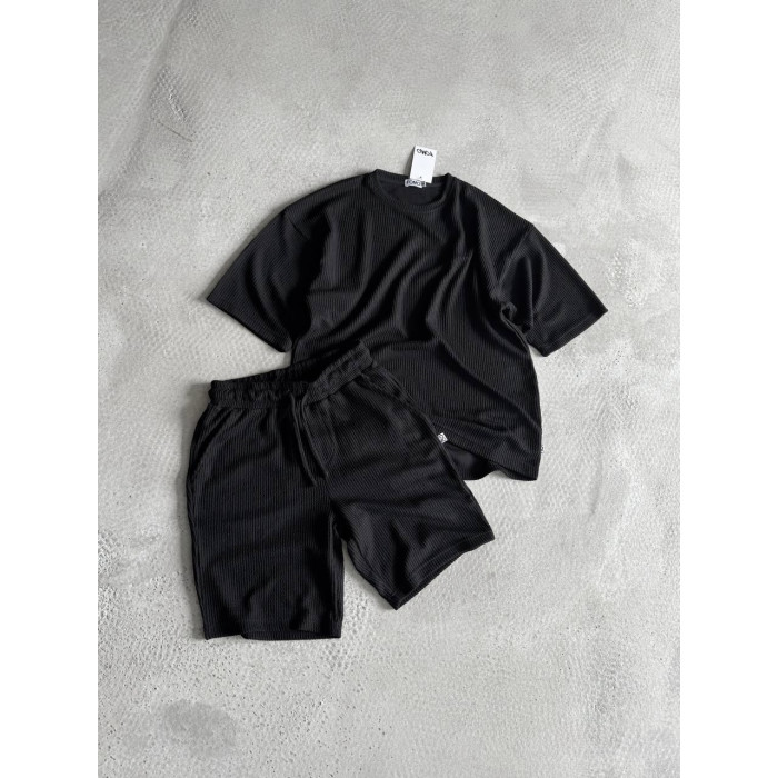 Літній oversize костюм у рубчик
