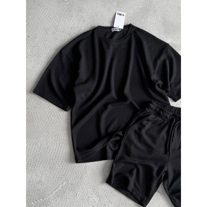Літній oversize костюм у рубчик