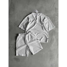 Літній oversize костюм у рубчик