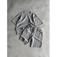 Літній oversize костюм у рубчик