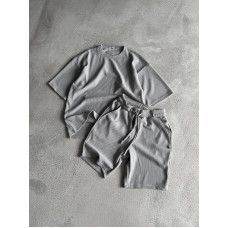 Літній oversize костюм у рубчик