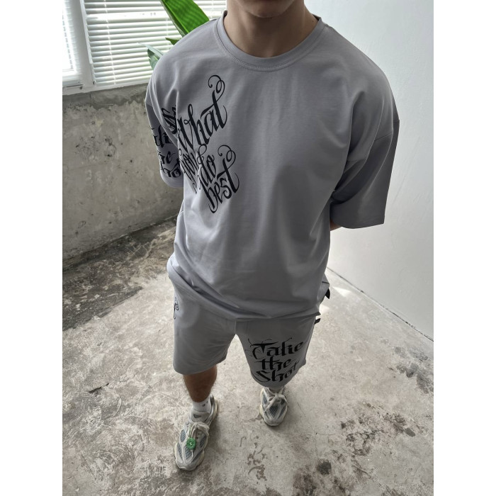 Літній oversize костюм з принтом