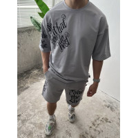 Літній oversize костюм з принтом