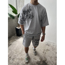 Літній oversize костюм з принтом