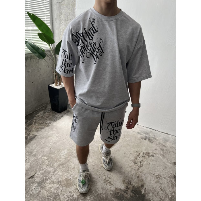 Літній oversize костюм з принтом