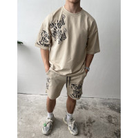 Літній oversize костюм з принтом
