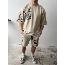 Літній oversize костюм з принтом