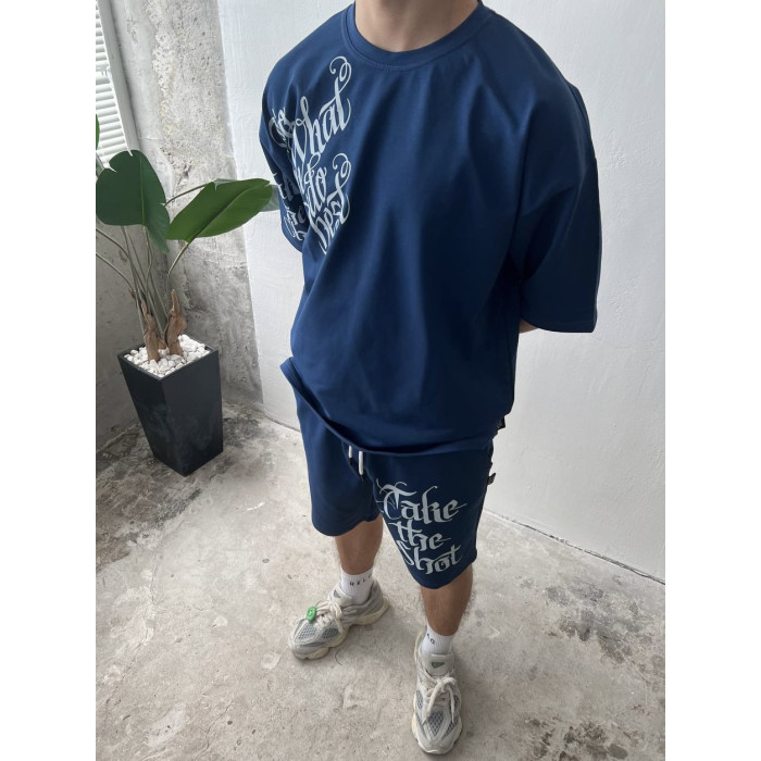 Літній oversize костюм з принтом