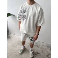 Літній oversize костюм з принтом