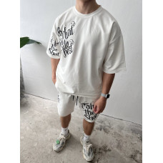 Літній oversize костюм з принтом