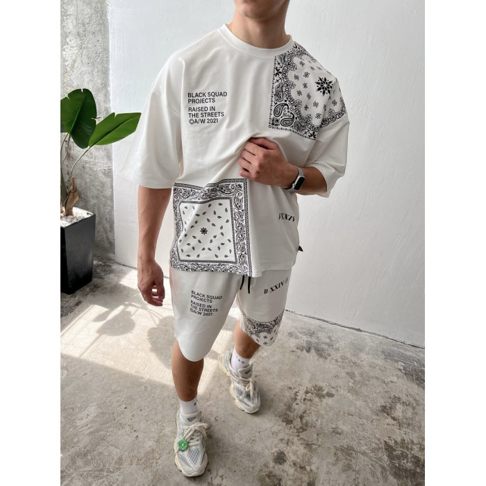 Літній oversize костюм з принтом